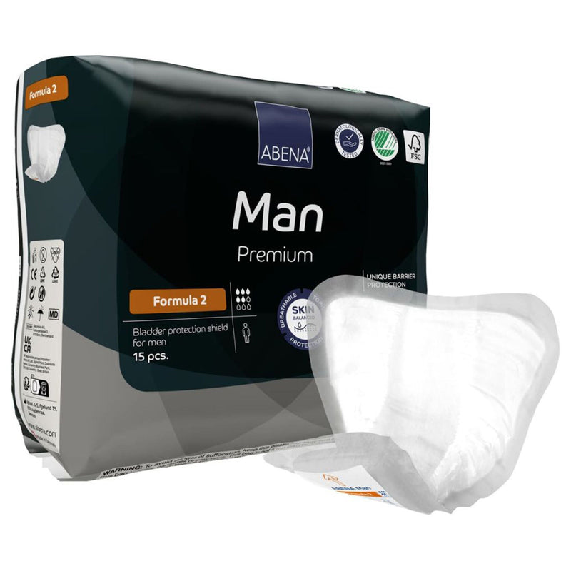 Abena Man Premium Bladder Protection Shield, Formula 2 (Case of 180)