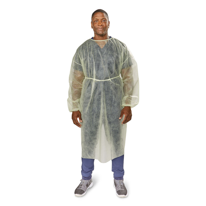 McKesson Nonrated Isolation Gowns, Yellow, Extra Large (Case of 100)