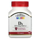 21st Century Nutritional Products 21st Century Vitamin D-3 / Calcium Supplement 