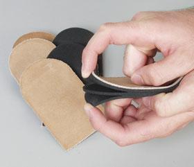 Adjustable Heel Lift AliMed Adjustable Leather / Rubber Women 6.5 to 8.5 / Men 5 to 6 Beige / Black (Each)
