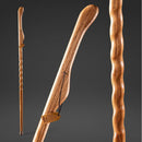 Brazos Twisted Oak Hitchhiker Handcrafted Walking Stick, 58-Inch, Tan
