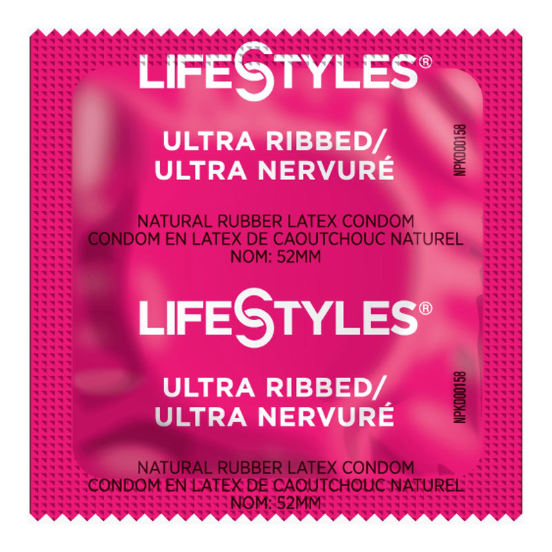 Sxwell USA Lifestyles Ultra Ribbed Lubricated Latex Condom 