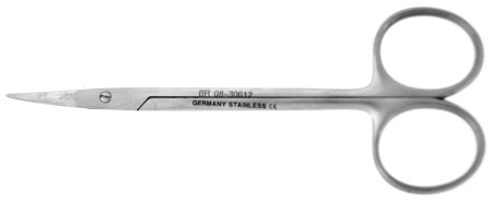 BR Surgical BR Undermining Scissors, curved, flat pointed tip, 4½" 