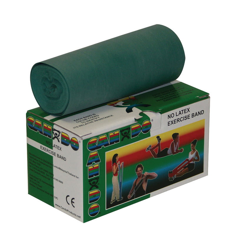 CanDo Exercise Resistance Band, Green, 5 Inch x 6 Yard, Medium Resistance (Each)