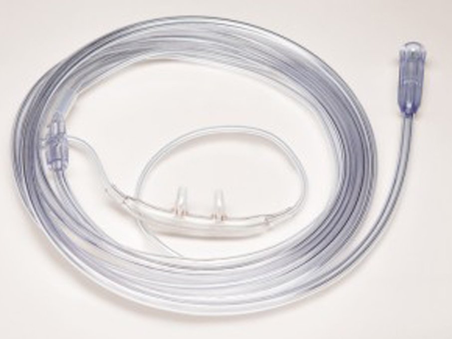 Nasal Cannula Salter-Style Quiet Adult Curved Prongs 7 Foot Tubing High Flow Rate 