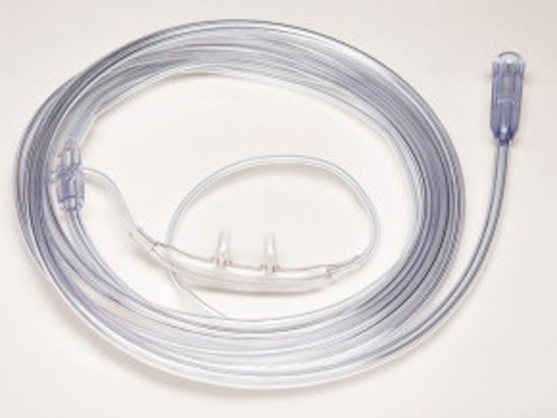 Nasal Cannula Salter-Style Quiet Adult Curved Prongs 7 Foot Tubing High Flow Rate 