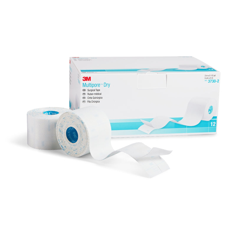 Solventum Corporation 3M Multipore Dressing Retention Tape with Liner, 2 Inch x 5-1/2 Yard, White (48/CS)