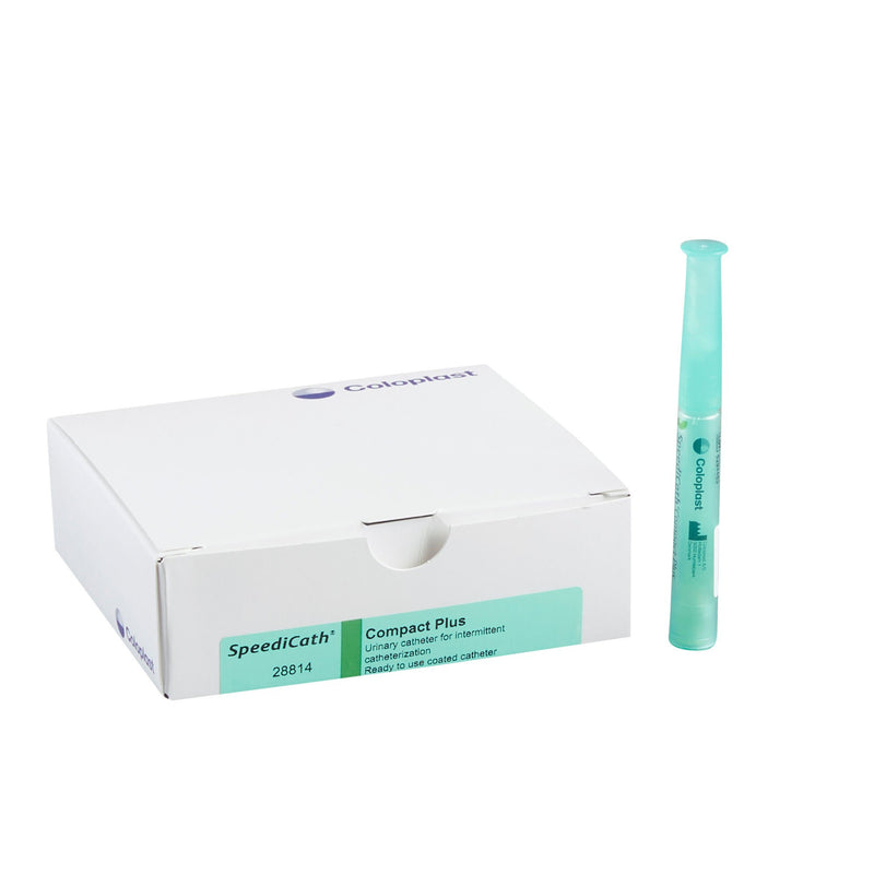 Urethral Catheter SpeediCath Compact Plus Straight Tip Hydrophilic Coated Polyurethane 14 Fr. 3-1/2 Inch Length (Box of 30)