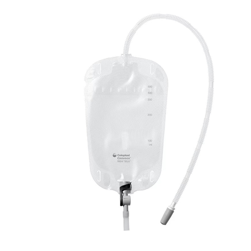 Urinary Leg Bag Conveen Security+ Anti-Reflux Valve Sterile 500 mL Vinyl (Box)
