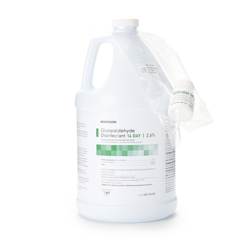 McKesson Glutaraldehyde High Level Disinfectant, 1-gallon Jug (Case of 4 Gallons)