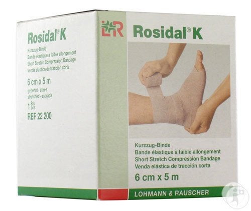 Compression Bandage Rosidal K 2-2/5 Inch X 5-1/2 Yard Clip Detached Closure Tan NonSterile High Compression (Case of 100)
