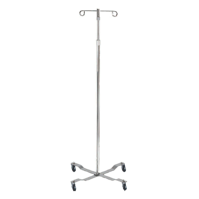 McKesson IV Pole, Four Legs with Casters, Two Hooks (Each)