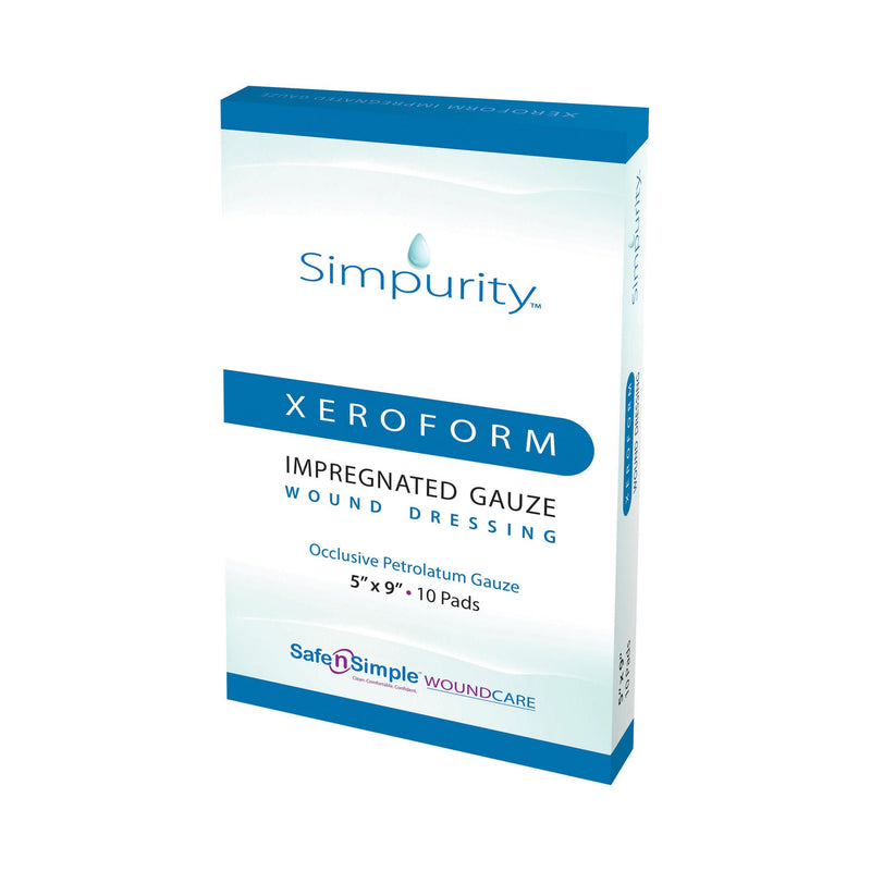 Simpurity Xeroform Petrolatum Impregnated Dressing, 5 x 9 Inch (Case of 100)