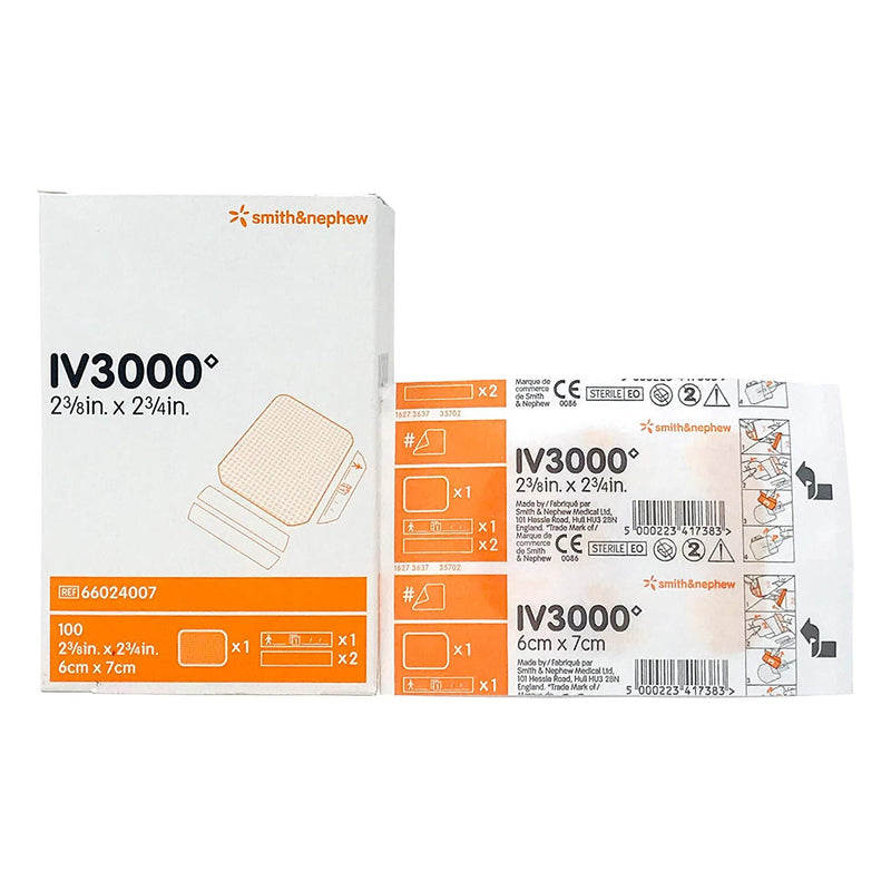 IV3000 1-Hand Peripheral Catheter Dressing, 2-3/8 x 2¾ Inch (Case of 900)