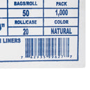 McKesson Light Duty Trash Bag, Clear, 10-gallon Capacity (Case of 1000)