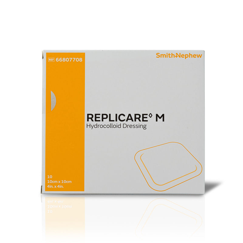 Hydrocolloid Dressing Replicare M Film Backing 4 X 4 Inch Square Hydrocolloid / Film (10/BX)