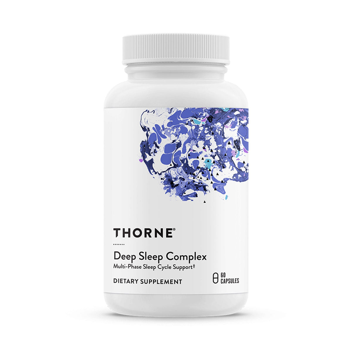 Sleep Aid THORNE Deep Sleep Complex 60 per Bottle Capsule 500 mg - 200 mg - 100 mg Strength