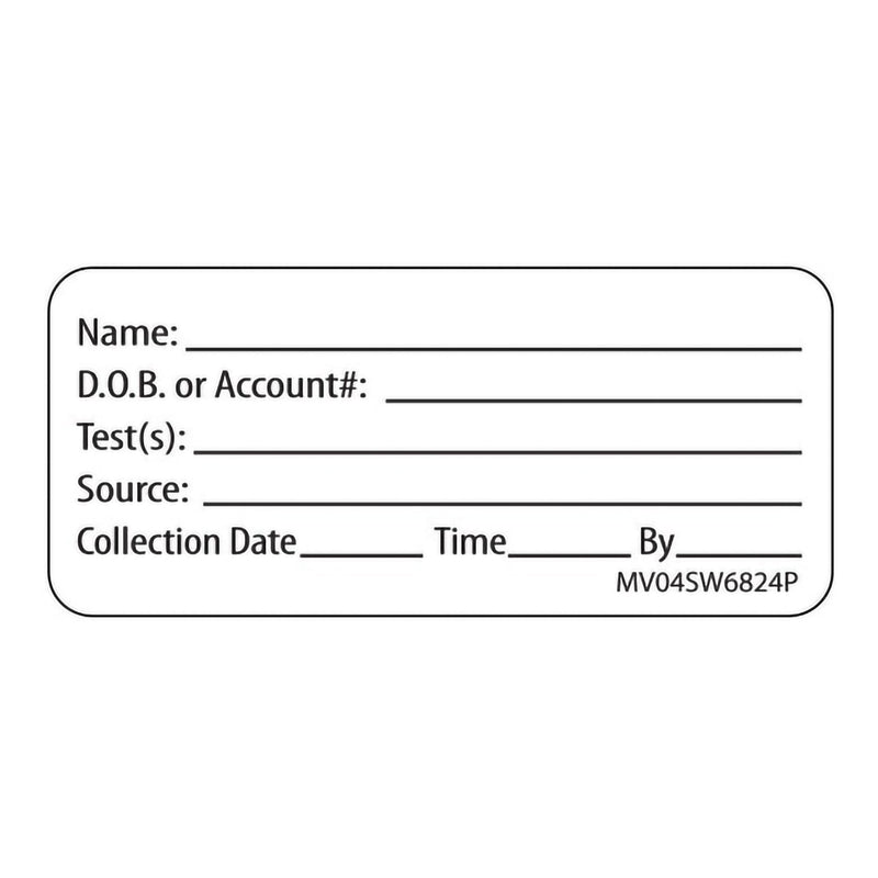 PDC Healthcare MedVision Pre-Printed / Write On Label, Patient Information, 2.25 x 1 Inch 