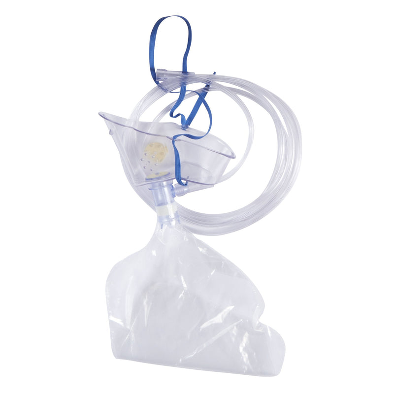NonRebreather Oxygen Mask McKesson Elongated Style Adult One Size Fits Most Adjustable Head Strap / Nose Clip 