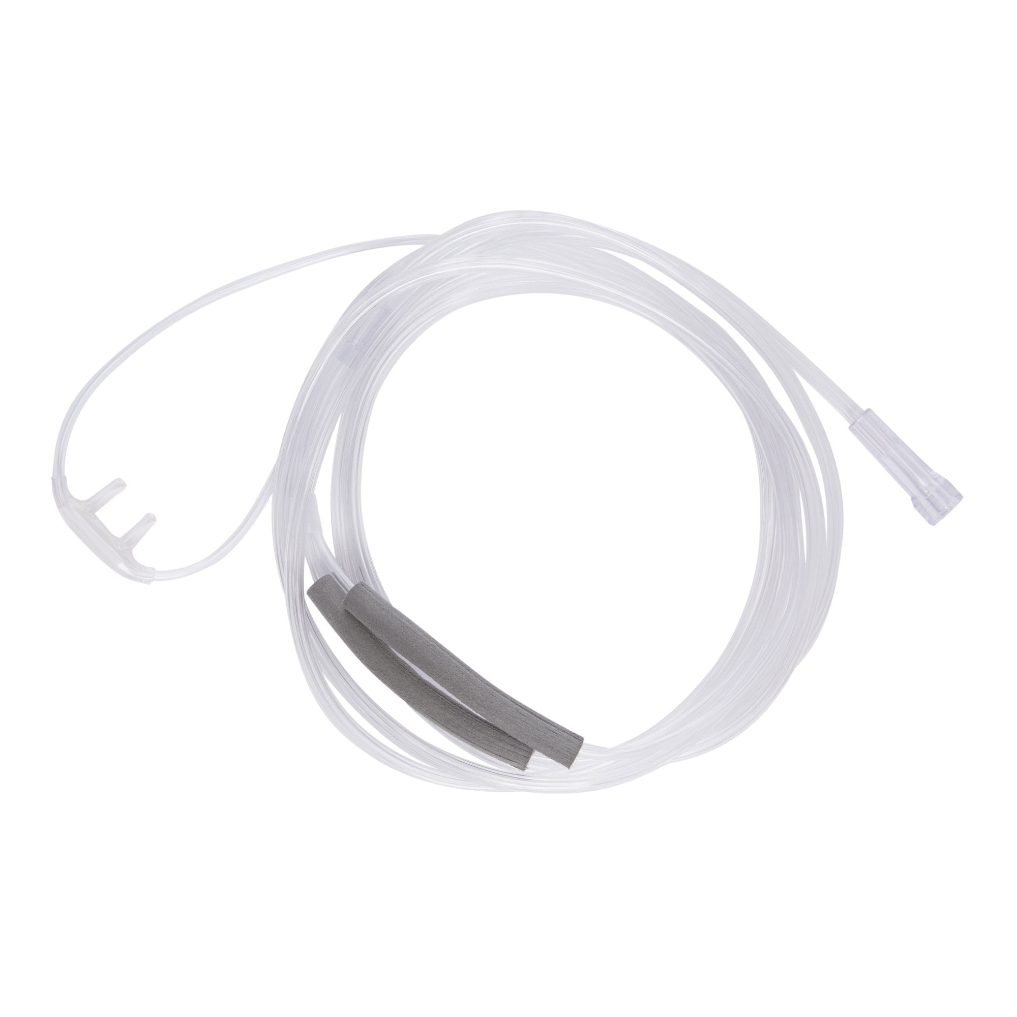 Nasal Cannula with Ear Cushion McKesson Adult Straight Prongs 7 Foot Tubing Low Flow Rate 
