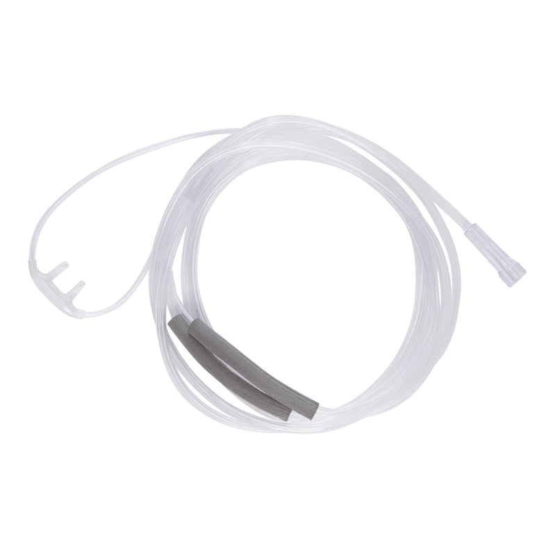Nasal Cannula with Ear Cushion McKesson Adult Straight Prongs 7 Foot Tubing Low Flow Rate 