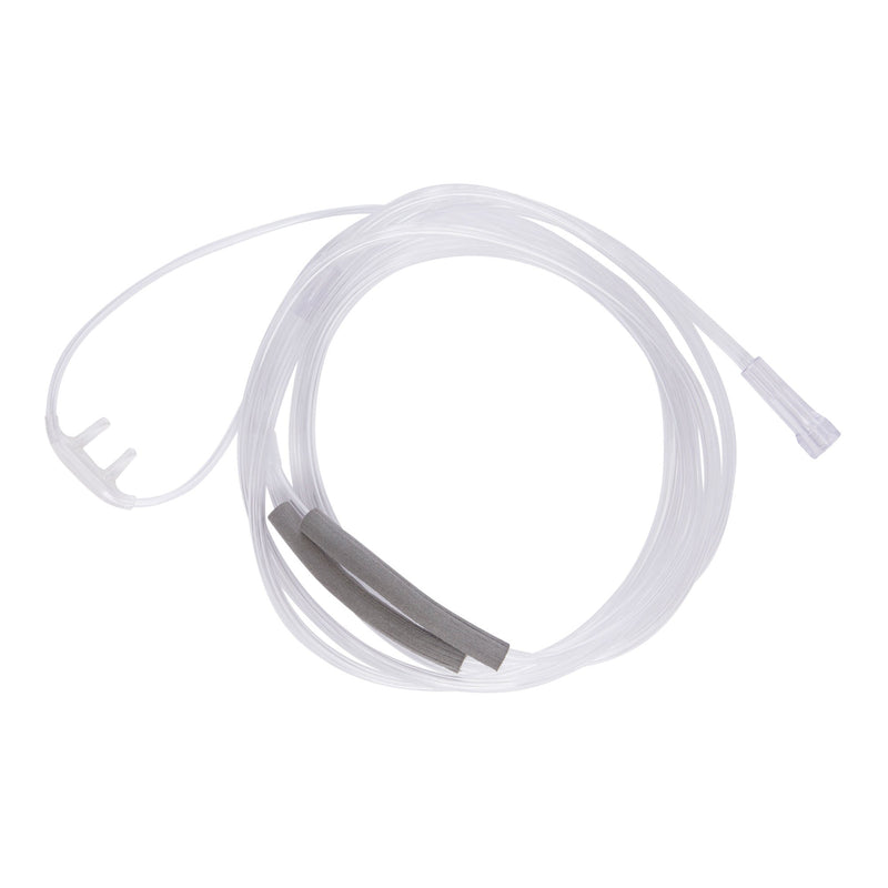 Nasal Cannula with Ear Cushion McKesson Adult Straight Prongs 7 Foot Tubing Low Flow Rate (Case of 25)