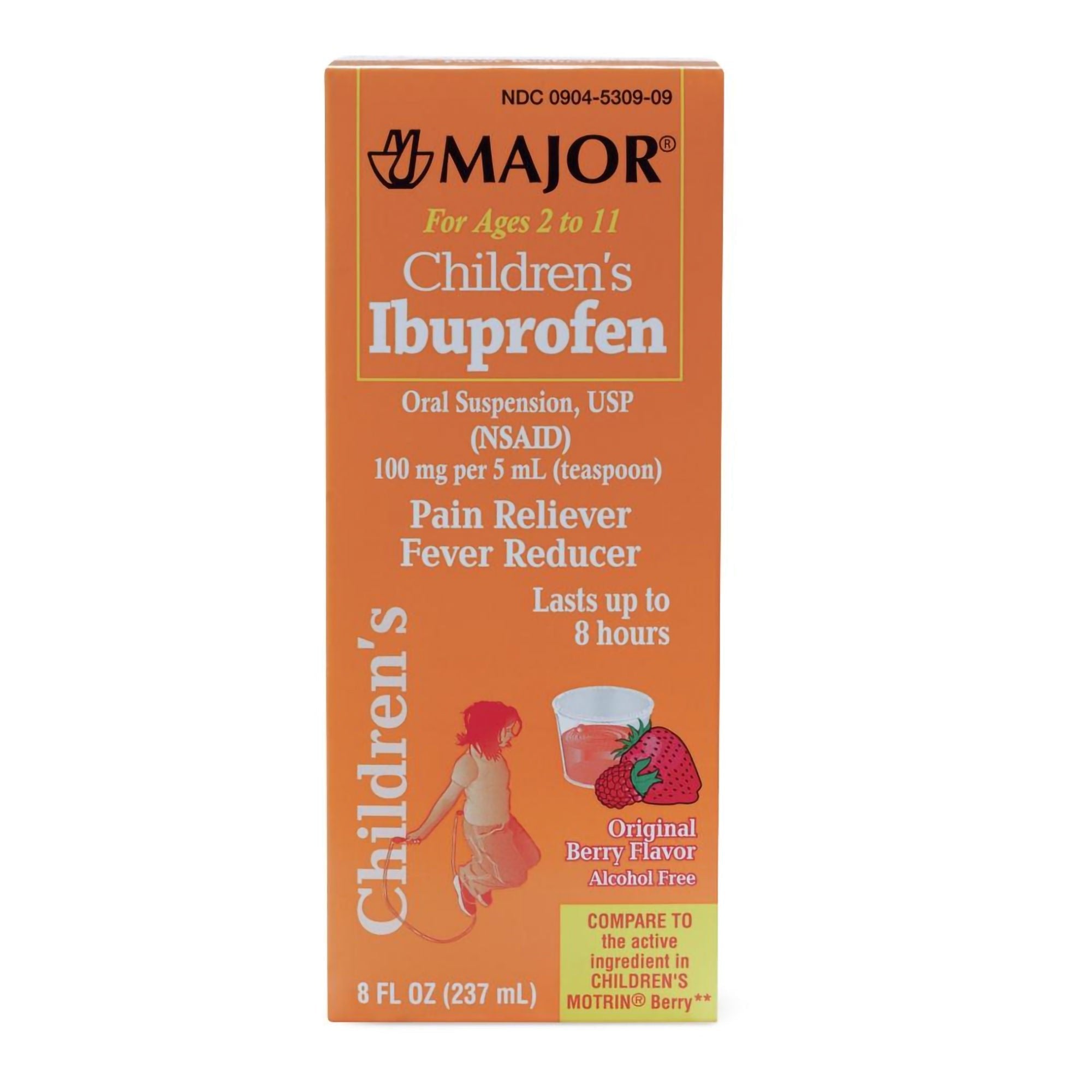 Children's Pain Relief Major 100 mg / 5 mL Strength Ibuprofen Oral Suspension 8 oz. (Each) 