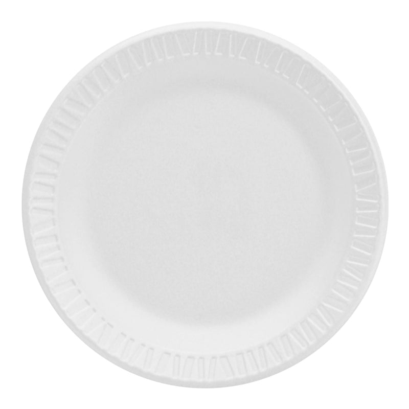 Plate Dart Concorde Nonlaminated Foam White Single Use 