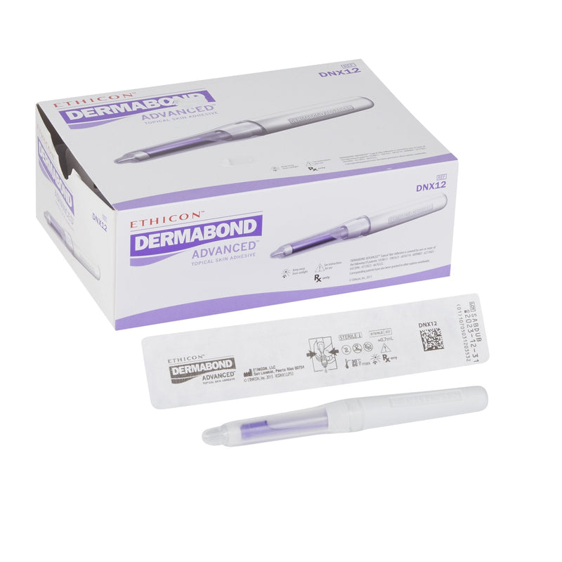 Skin Adhesive Dermabond Advanced 0.7 mL Liquid Precision and Dome Applicator Tip 2-Octyl Cyanoacrylate 