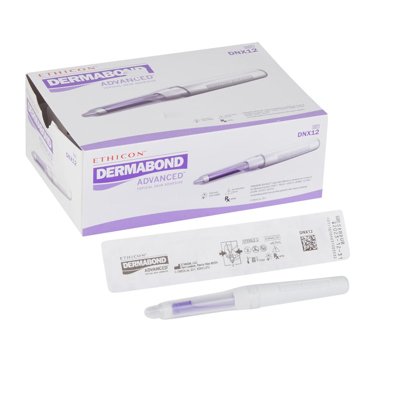 Skin Adhesive Dermabond Advanced 0.7 mL Liquid Precision and Dome Applicator Tip 2-Octyl Cyanoacrylate 