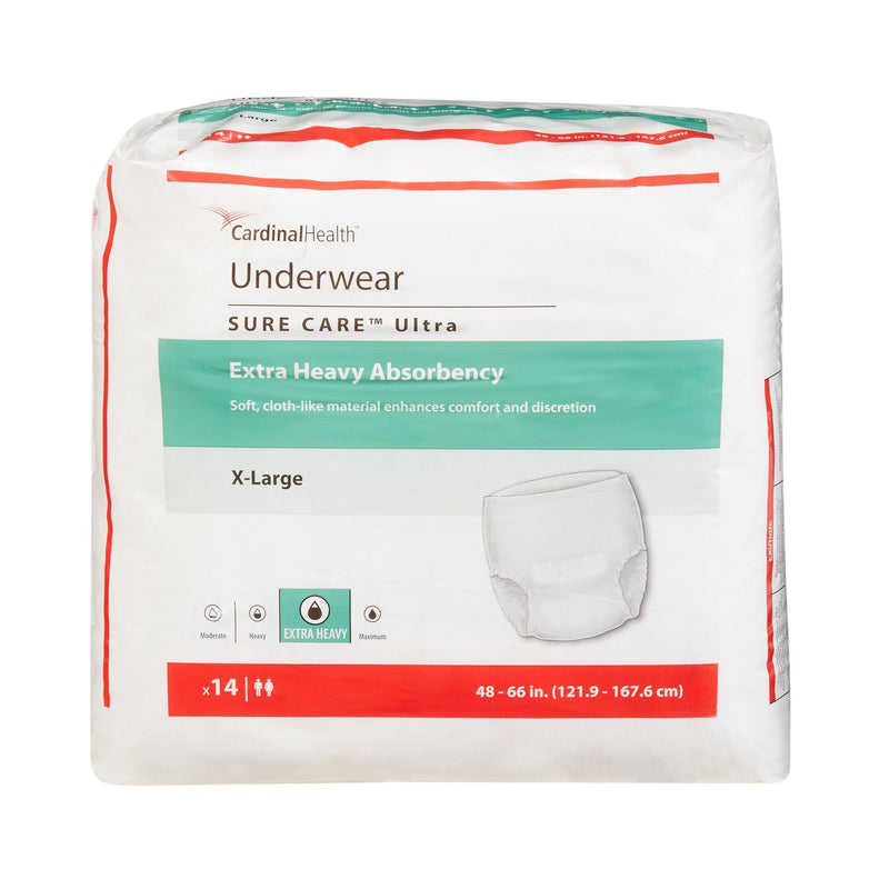 Cardinal Sure Care Ultra Extra Heavy Absorbent Underwear, Extra Large (56/CS) 