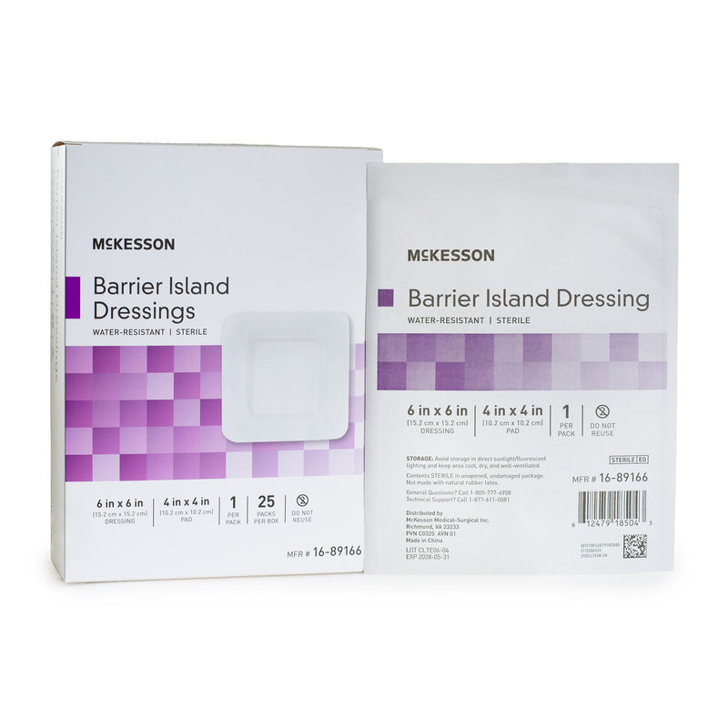 McKesson Composite Barrier Island Dressing, 6 x 6 Inch (Case of 100)