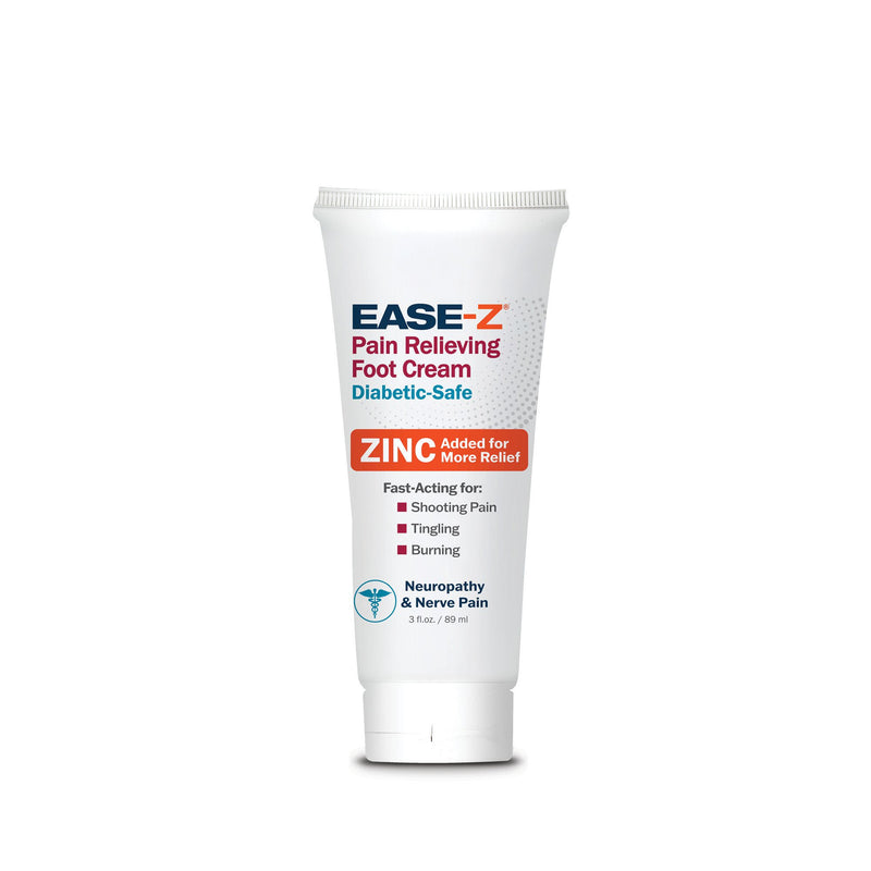 EASE-Z Diabetics' Foot Cream for Neuropathy and Nerve Pain, 3-ounce Tube (Case of 12)