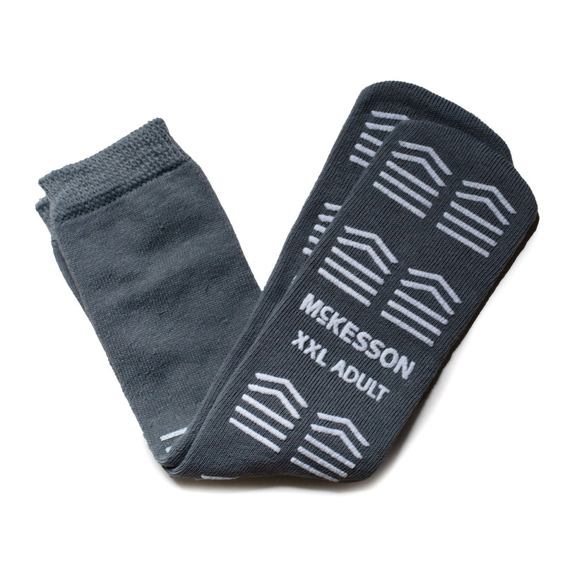 McKesson Slipper Socks, Double Tread, 2X-Large, Gray (Case of 48 Pairs)