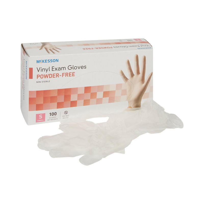 McKesson Vinyl Exam Glove, Small, Clear (Case of 1000)