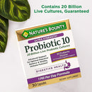 Nature's Bounty Ultra Strength Probiotic 10 Capsules (Bottle of 30)