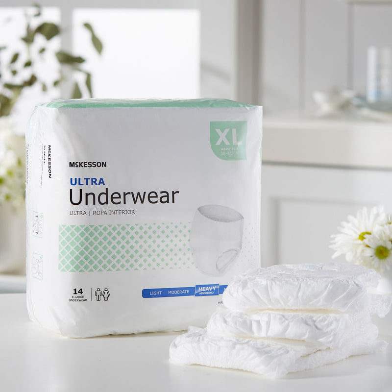 McKesson Ultra Heavy Absorbent Underwear, X-Large (Case of 4 Gs)