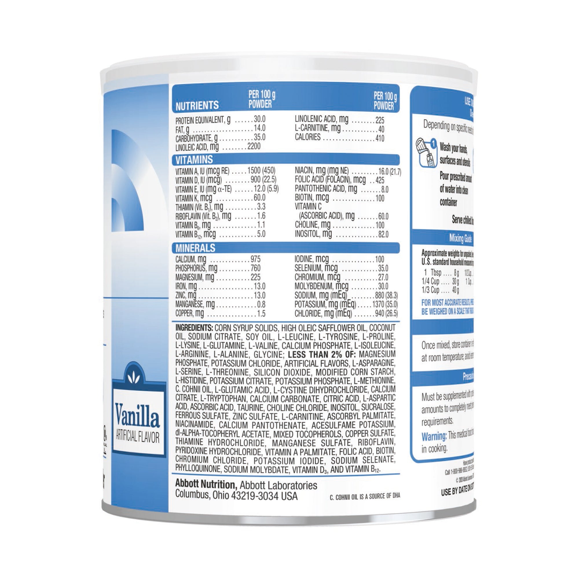 Abbott Nutrition Phenex-2 Vanilla Amino Acid–Modified Medical Food for PKU, 14.1-ounce can (6/CS) 