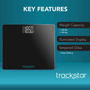Floor Scale Trackstar Digital Display 550 lbs. / 250 kg Weight Capacity Black Battery Operated 
