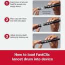 Roche Diabetes Care Accu-Chek FastClix Lancet, 30 Gauge, Preloaded Safety Drum, Track System (1224/CS) 