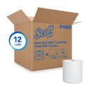Kimberly Clark Scott Paper Towels, Hardwound, Continuous Roll, 8", White (12/CS) 