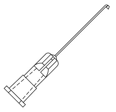 Hydrodissection Cannula 27 Gauge 90° Angled 1 mm Flattened Tip 