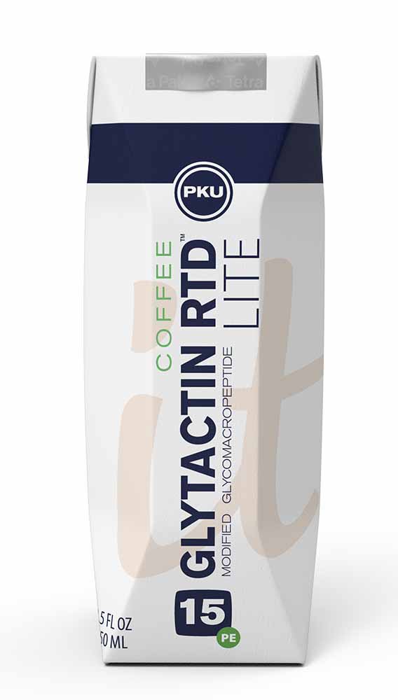 Glytactin RTD Lite Coffee Mocha Low Phenylalanine GMP-based Medical Food (Case of 30 Packs)