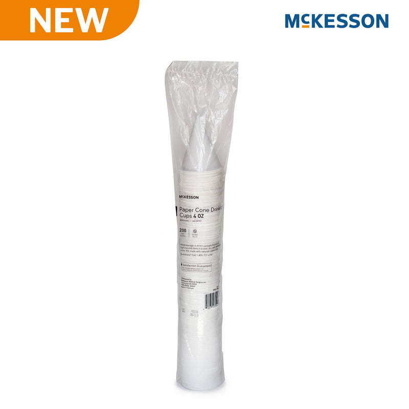 McKesson Paper Cone Drinking Cups, White, 4-ounce Capacity (Case of 5000)