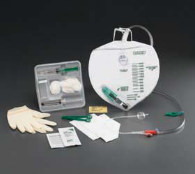 Indwelling Catheter Tray Advance Lubri-Sil Foley 14 Fr. 5 cc Balloon PVC 
