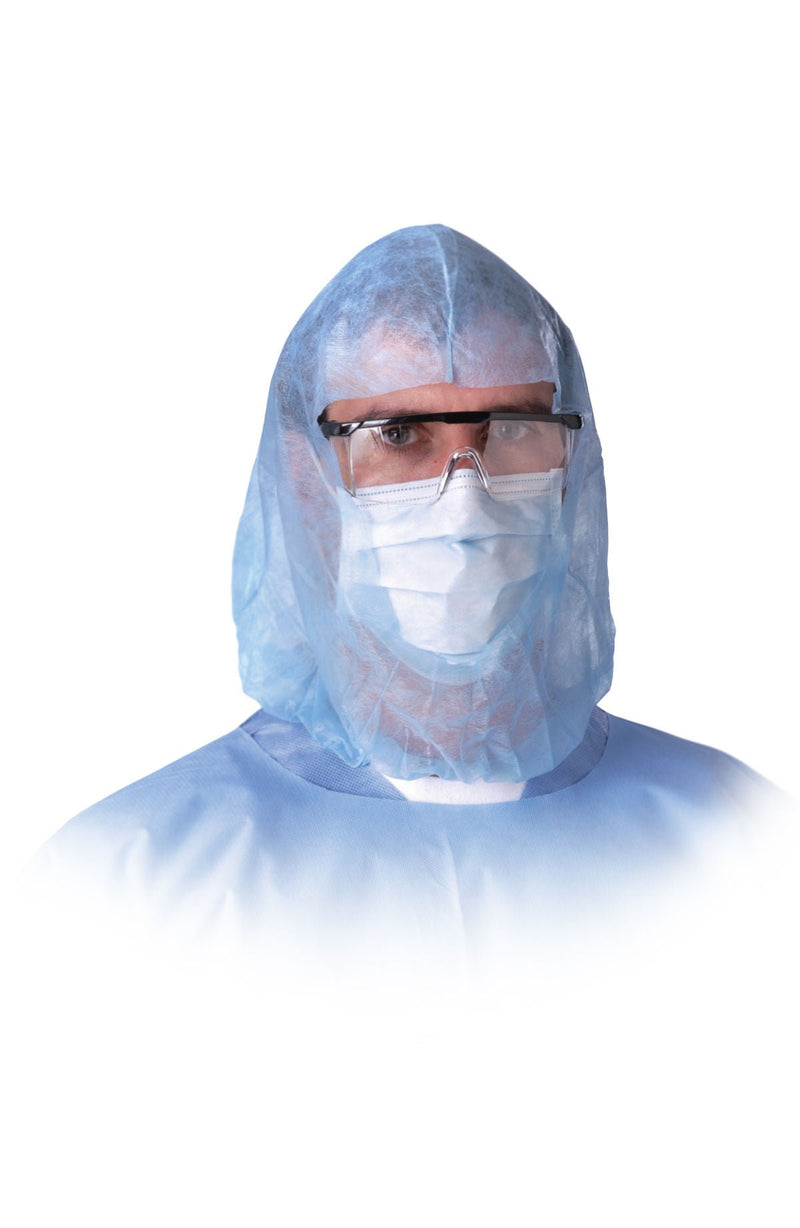 Head / Beard Cover One Size Fits Most Blue Elastic Closure (Case of 300)