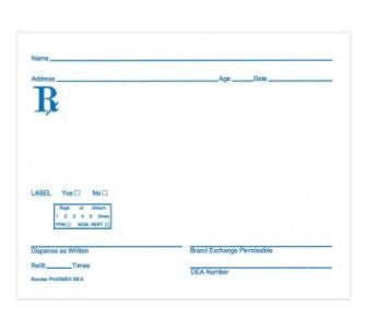 Prescription Pad PDC 4 X 5 Inch, White Paper (Each)