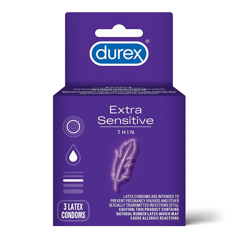RB Health US LLC Durex Extra Sensitive Ultra Thin Lubricated Latex Condoms (3/BX) 