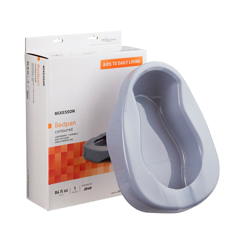 McKesson Reusable Contoured Bedpan, 84 oz. (Case of 6 Items)