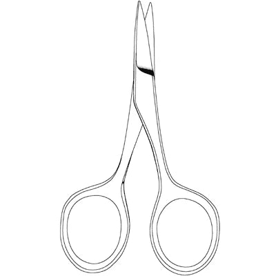 Econo Small Utility Scissors - 2-1/2", Straight, Blunt/Blunt, Serrated, Disposable, BX 12 - 21-060 